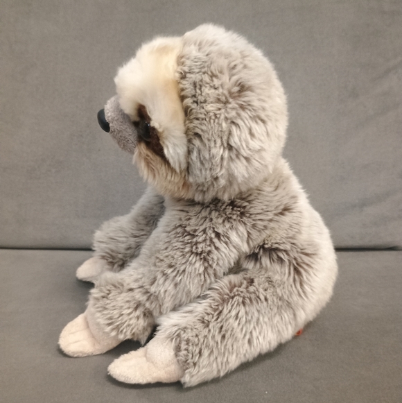 Adventure Planet Sitting Adorable Gray Sloth Bean Bag Soft Plush Toy 12in - Picture 3 of 13